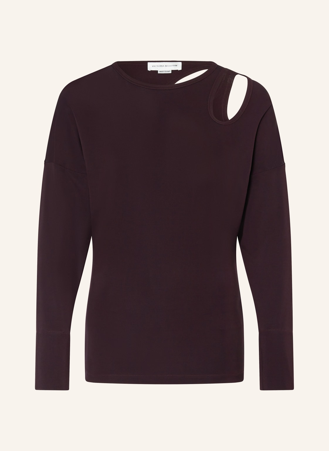 Victoriabeckham Longsleeve Mit Cut-Outs braun von VICTORIABECKHAM