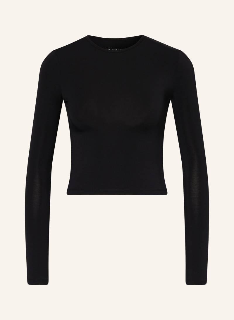 Viktoria Louise Cropped-Longsleeve The Activewear schwarz von VIKTORIA LOUISE