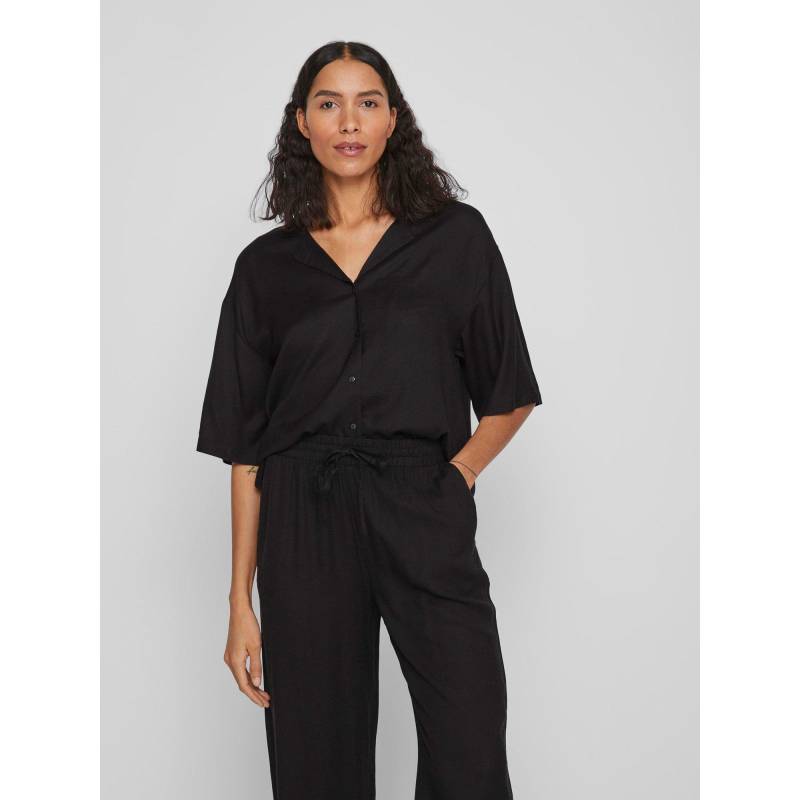 VILA - Bluse, kurzarm, für Damen, Black, Größe 40 von VILA