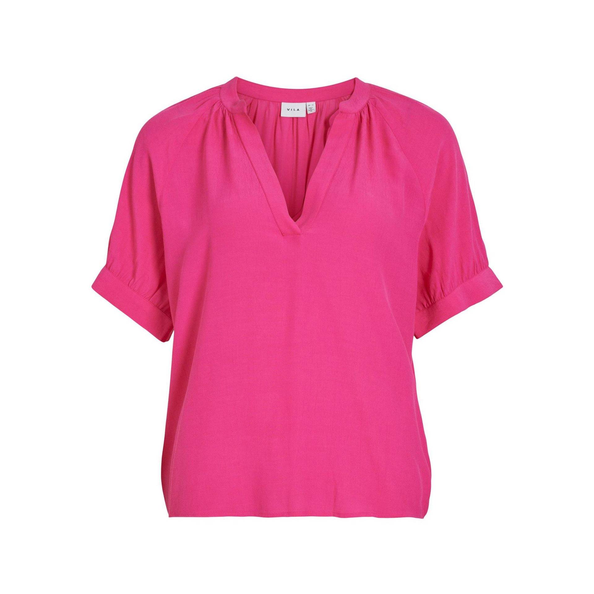 Bluse, Kurzarm Damen Pink 34 von VILA