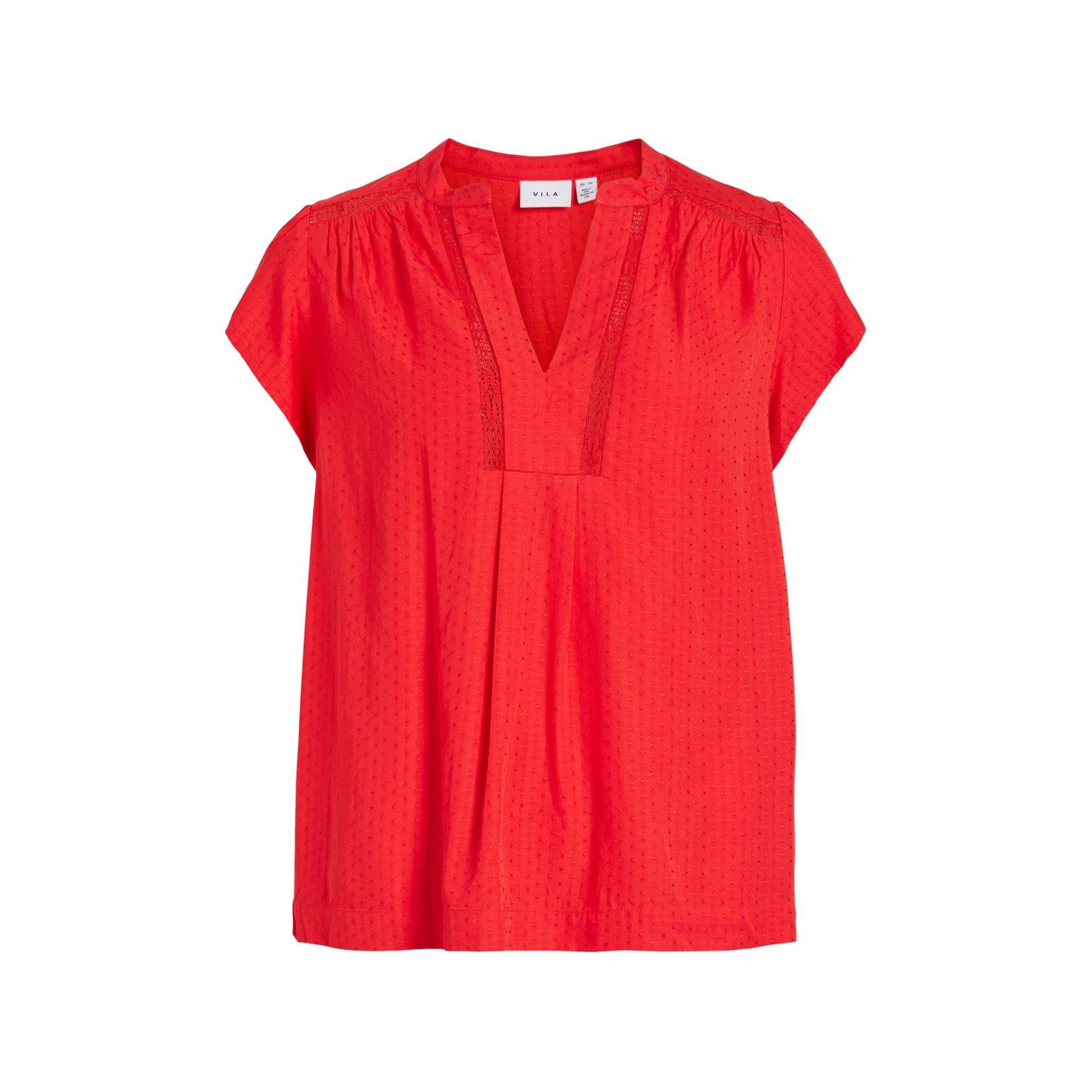 Bluse, Kurzarm Damen Rot 34 von VILA