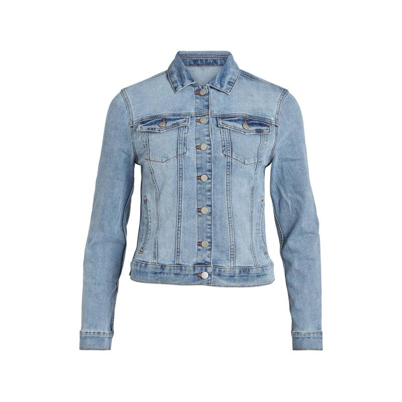 VILA - Kurze Jeansjacke, für Damen, Bleached Blau, Größe XS von VILA