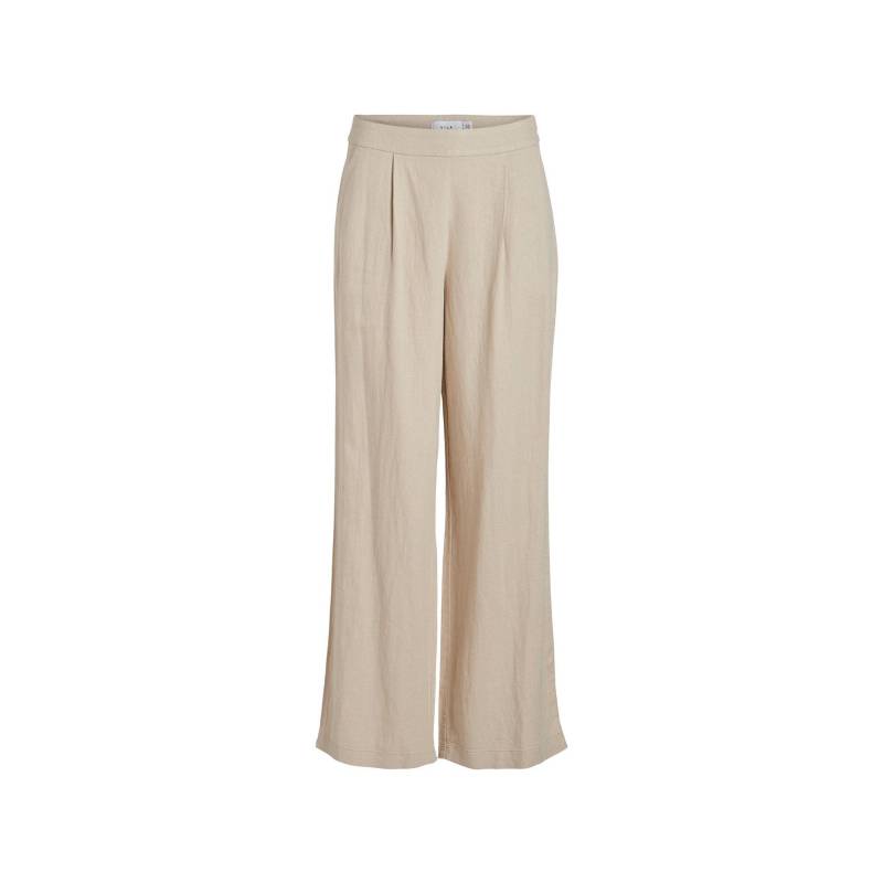 Lange Leinenhose Damen Creme 40 von VILA