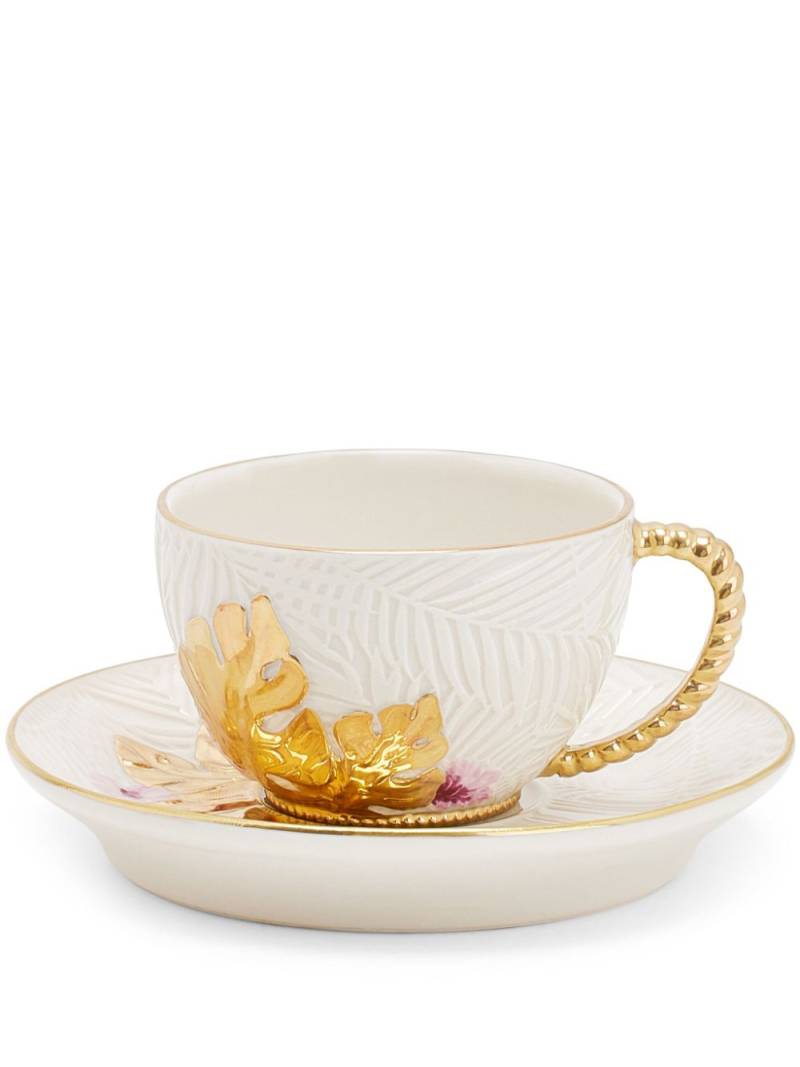 VILLARI Acapulco tea cup & saucer - White von VILLARI