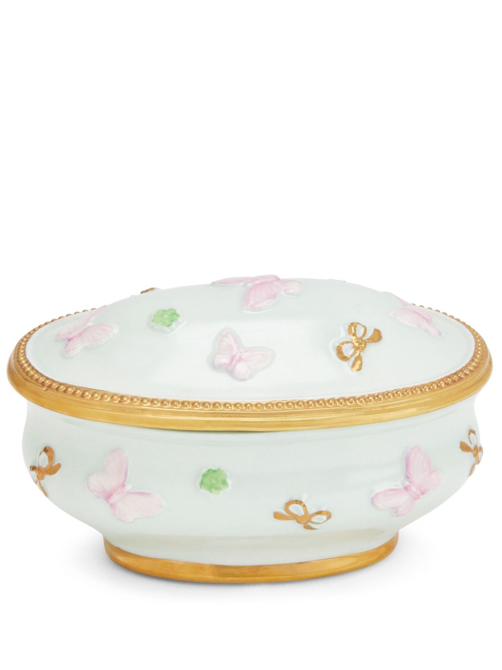 VILLARI Butterfly oval trinket box - Blue von VILLARI