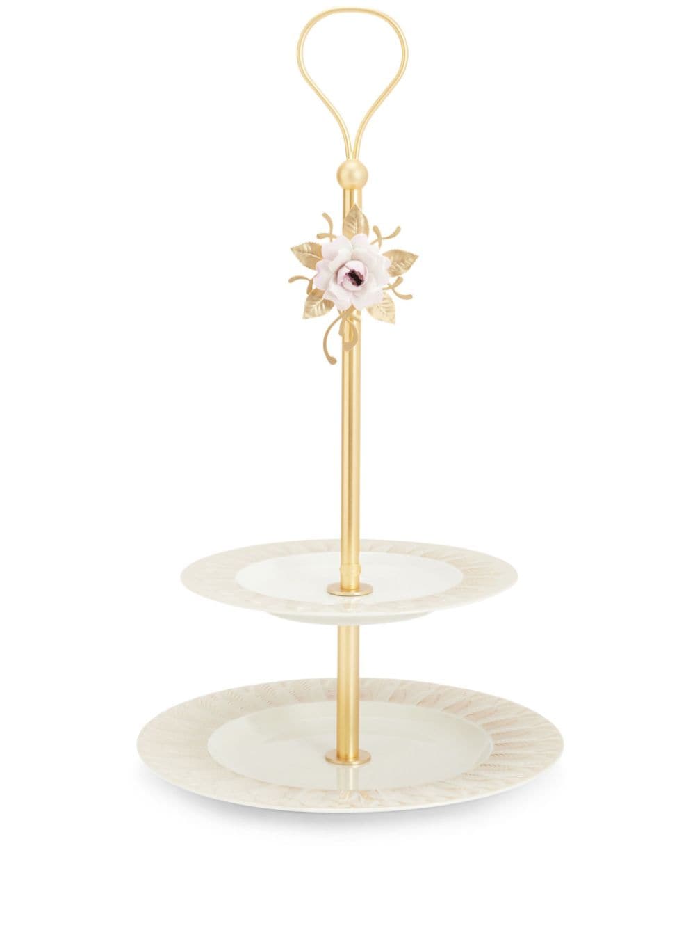 VILLARI Peacock Extravaganza two-tier cake stand (49cm x 27cm) - Gold von VILLARI