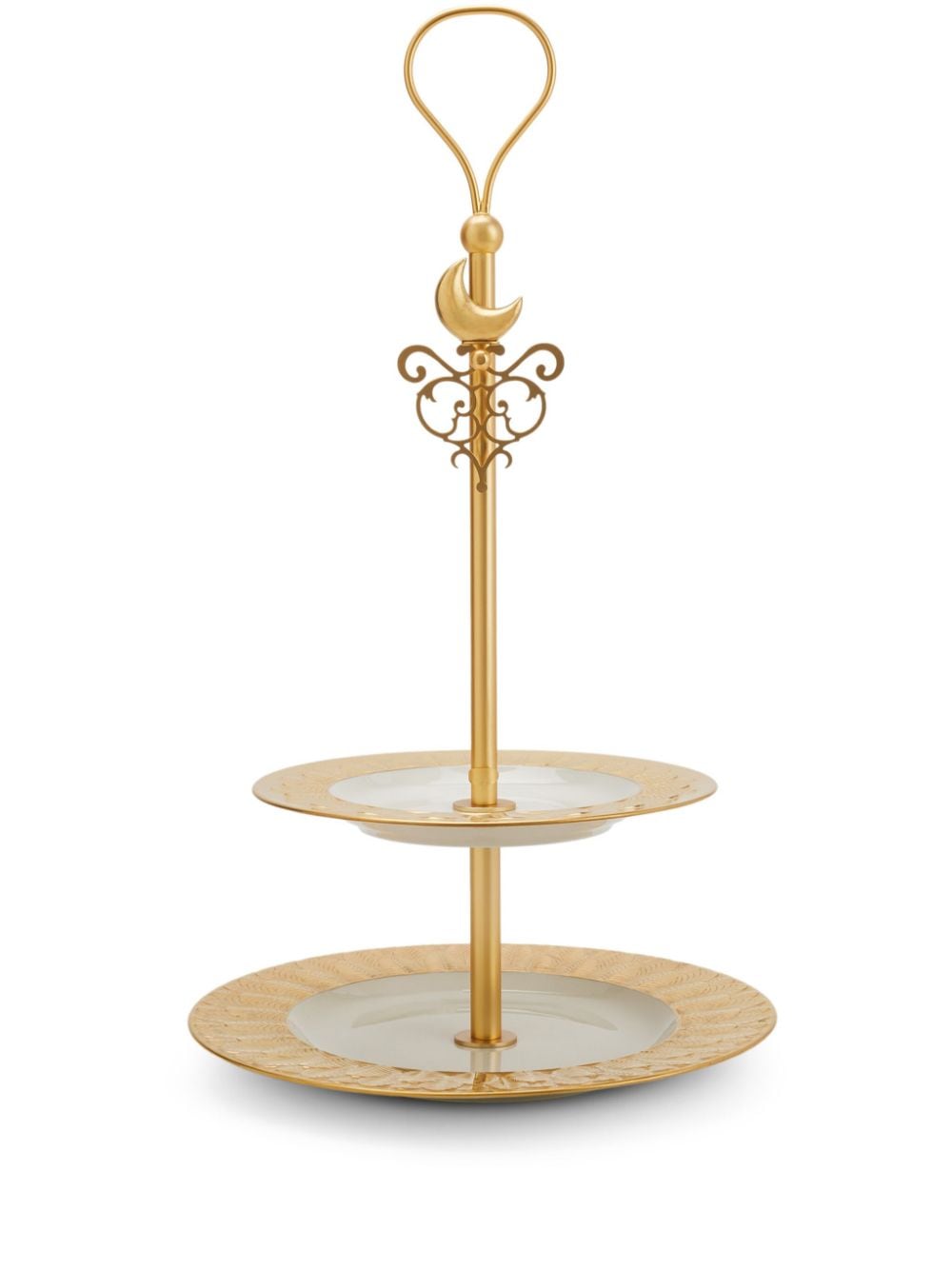 VILLARI Peacock Extravaganza two-tier cake stand - Gold von VILLARI