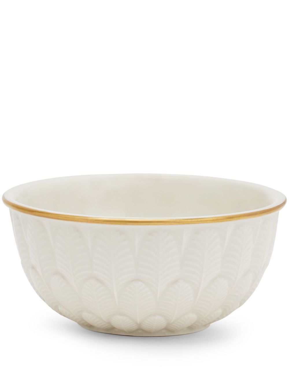 VILLARI Peacock bowl (23cm x 9cm) - White von VILLARI