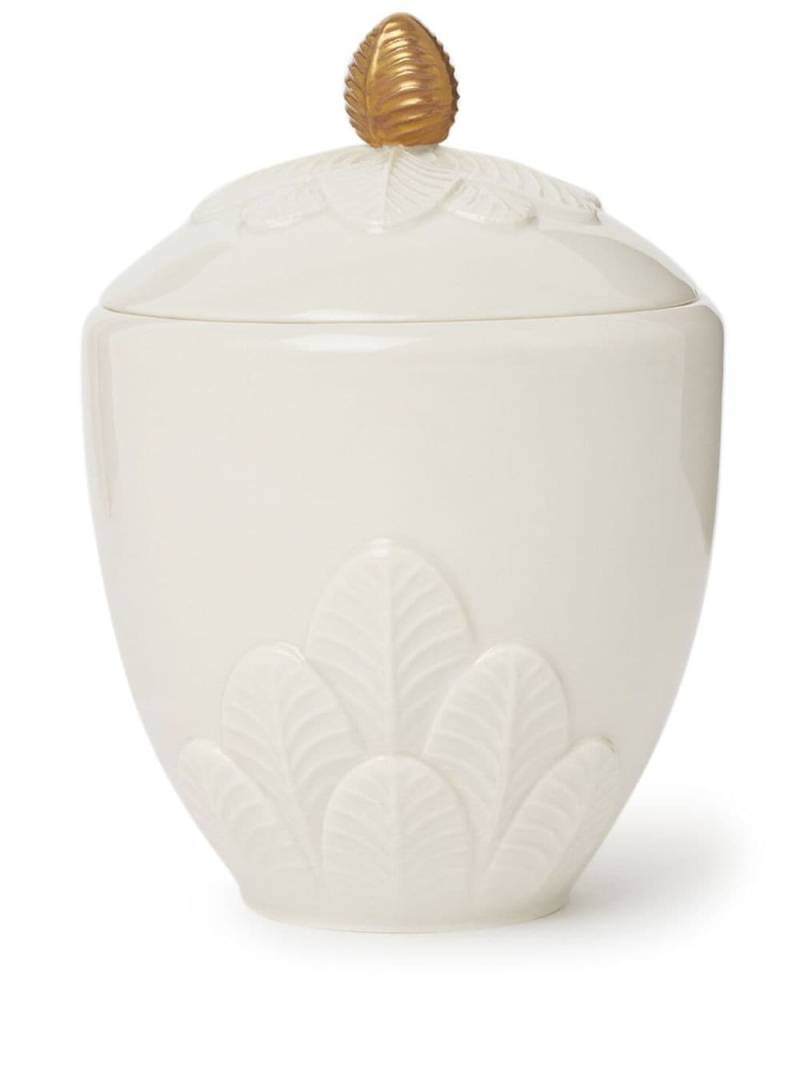 VILLARI Peacock porcelain sugar bowl - White von VILLARI