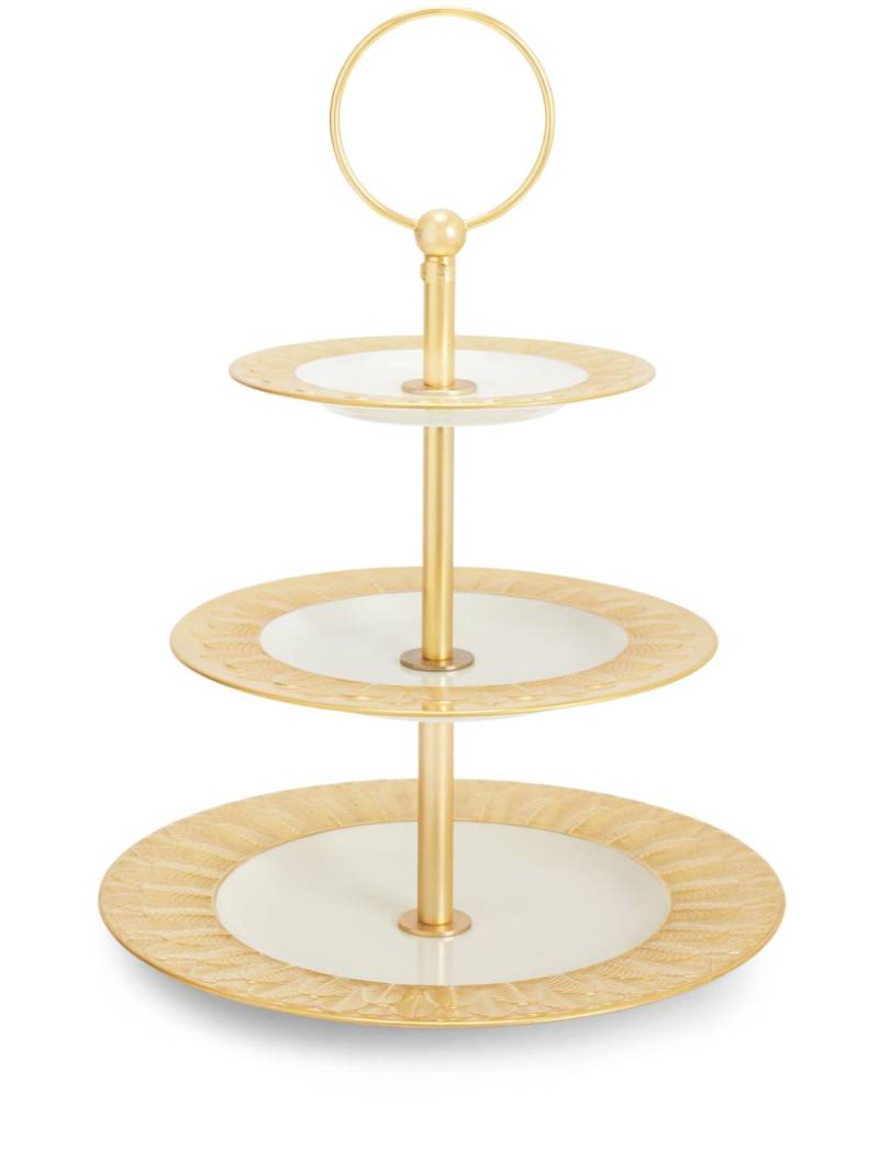 VILLARI Peacock three-tier cake stand (27cm x 37cm) - Gold von VILLARI