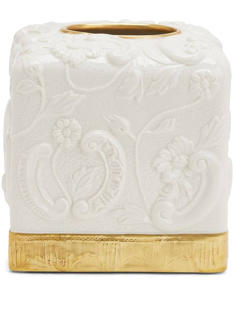 VILLARI embossed finish tissue box - White von VILLARI