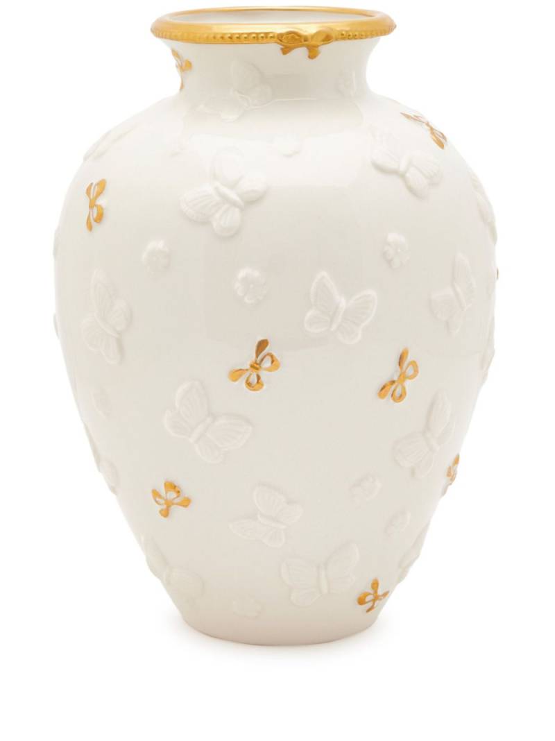 VILLARI small Butterfly porcelain vase - White von VILLARI