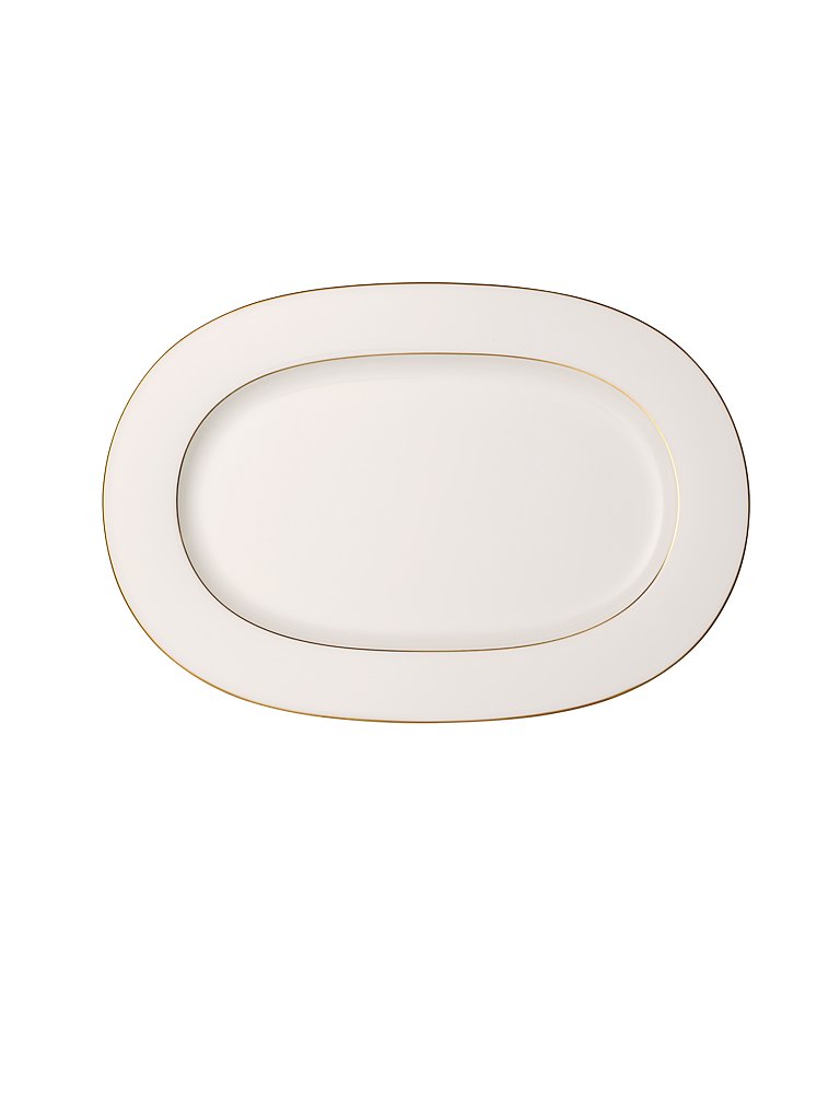 VILLEROY & BOCH SIGNATURE Platte oval Anmut Gold 41cm weiss von VILLEROY & BOCH SIGNATURE