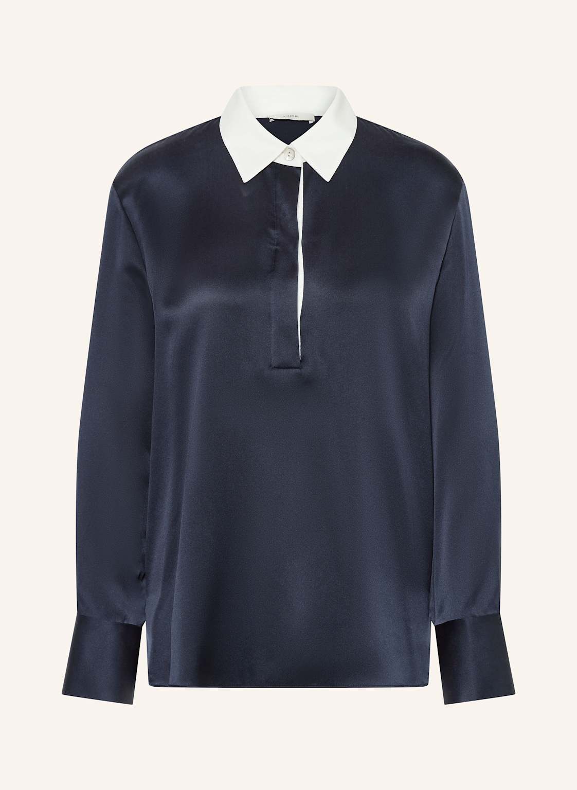 Vince Blusenshirt Aus Satin blau Vince Blusenshirt Aus Satin blau von VINCE