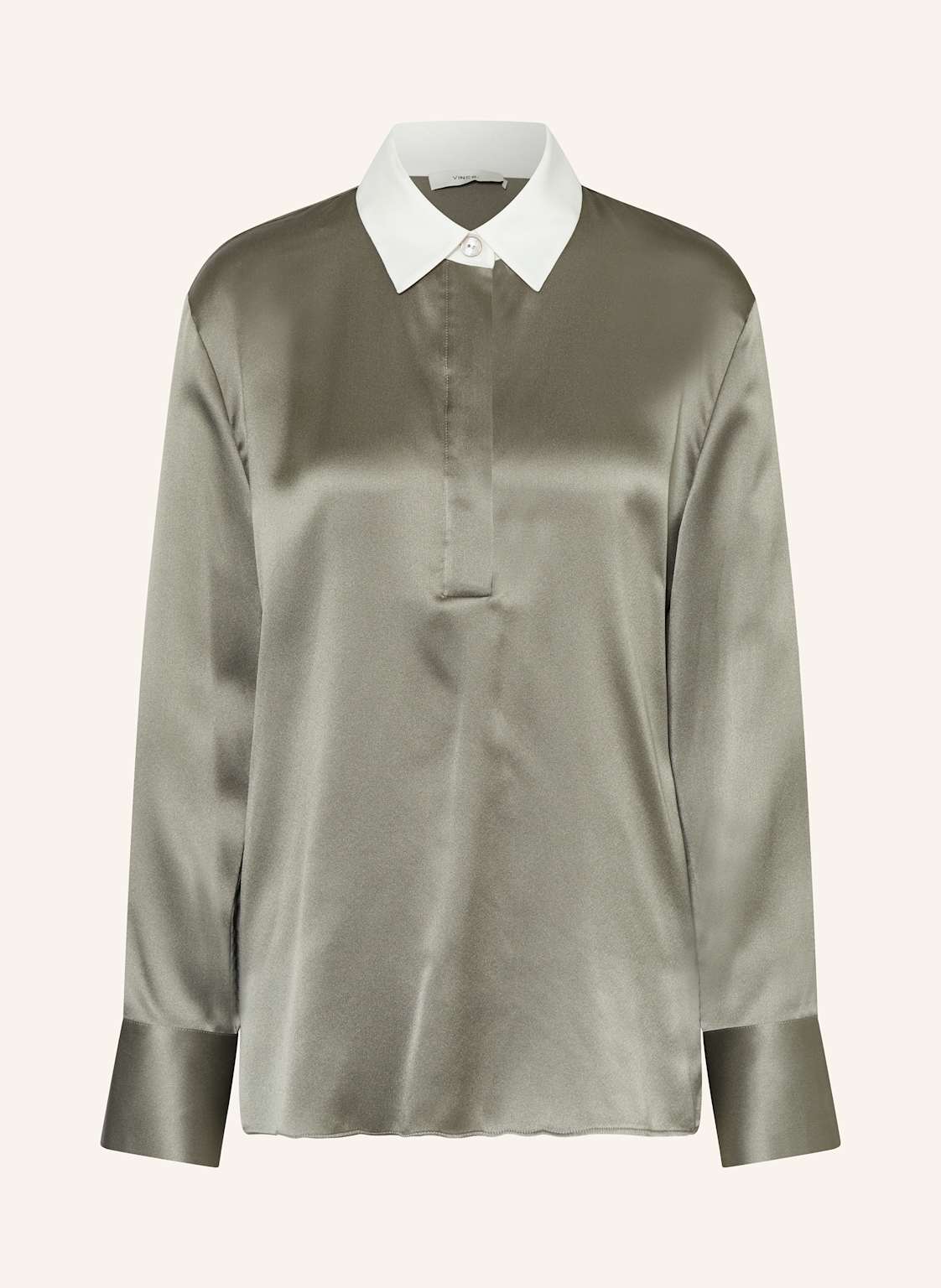 Vince Blusenshirt Aus Satin grau Vince Blusenshirt Aus Satin grau von VINCE
