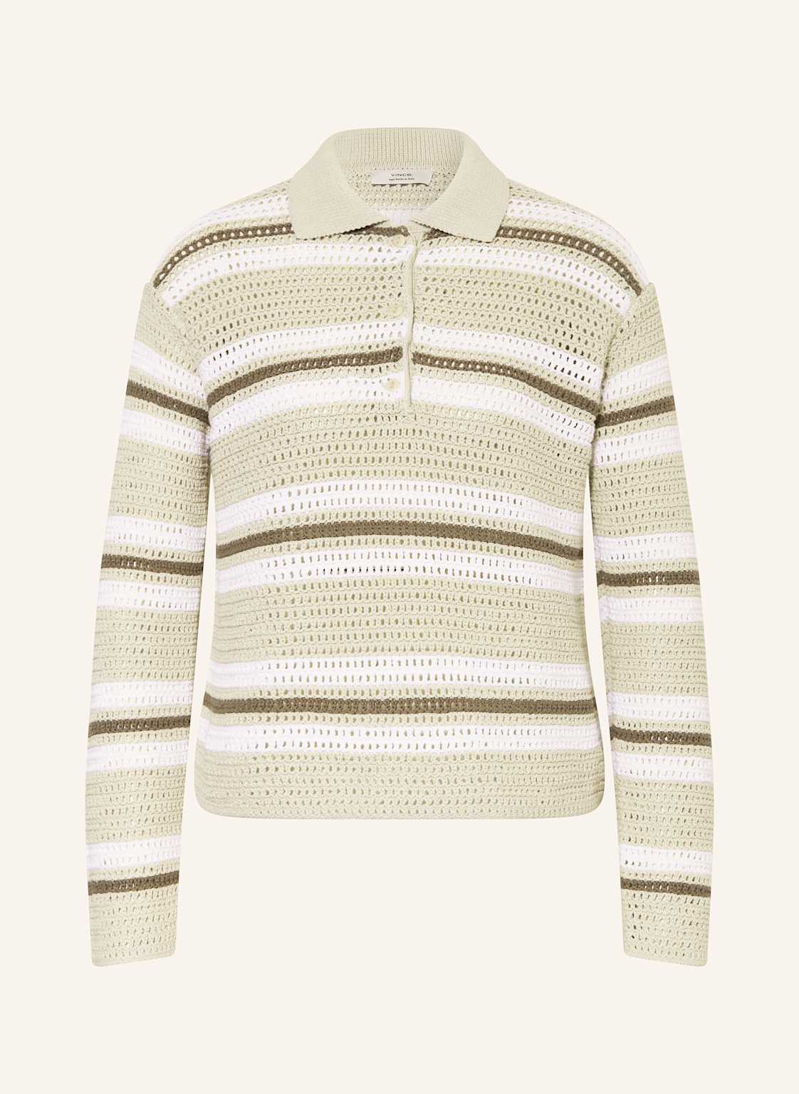 Vince Strick-Poloshirt beige Vince Strick-Poloshirt beige von VINCE