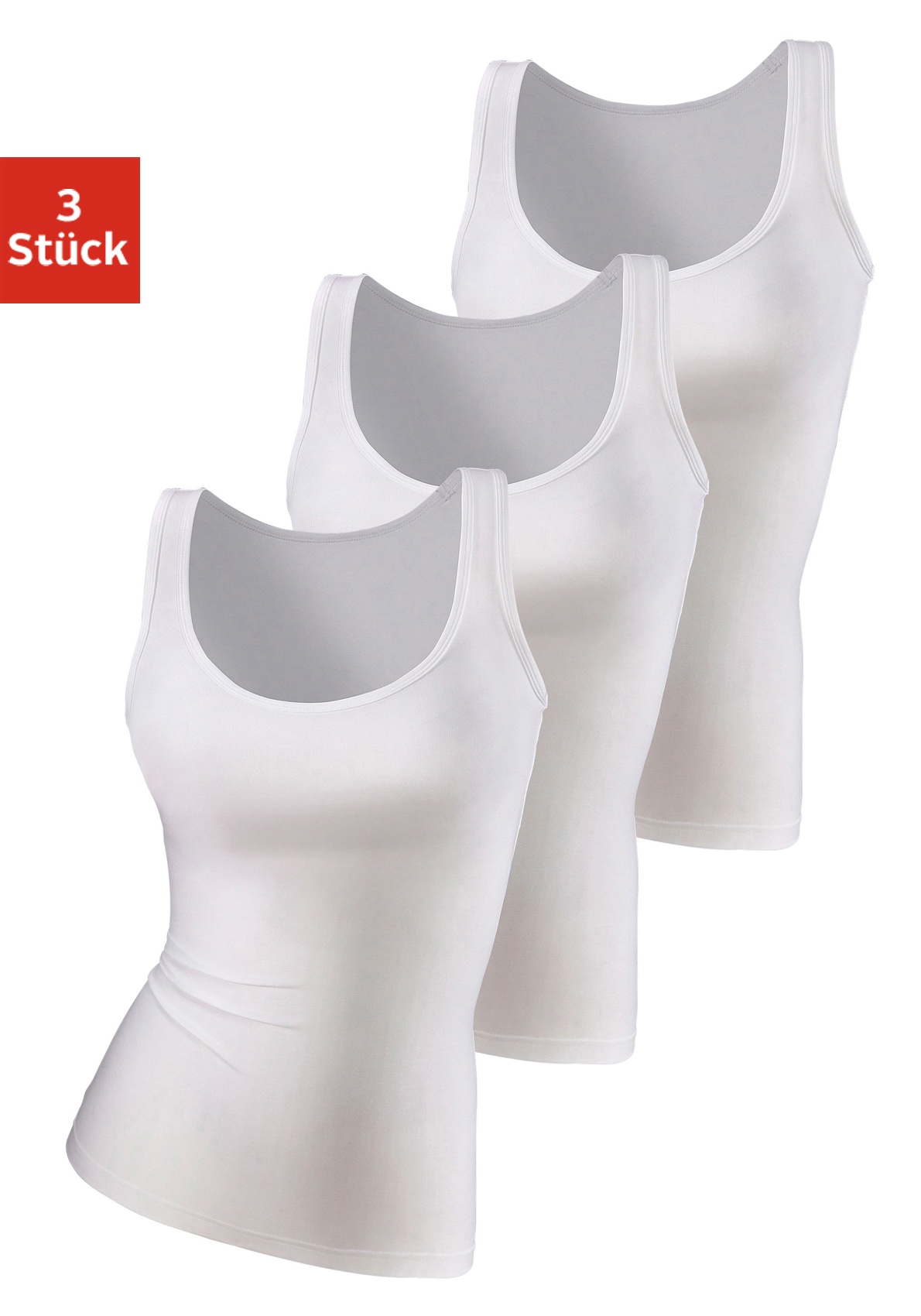 Vivance active Unterhemd, (Packung, 3er-Pack), aus weicher Microfaser, Tanktop, Unterziehshirt von Vivance active