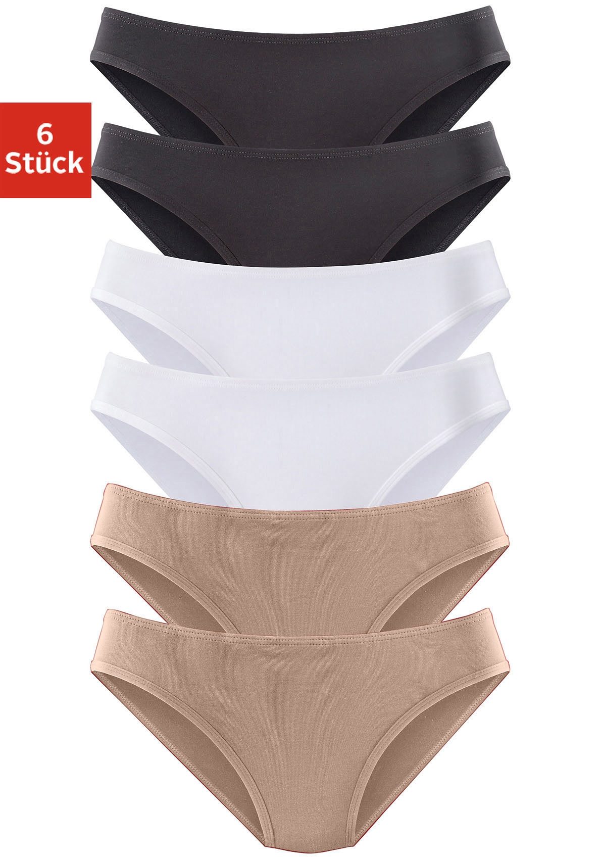 Vivance active Jazz-Pants Slips, (Packung, 6 St.), aus weicher Microfaser von Vivance active