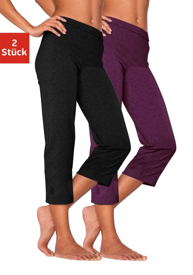 Vivance active Caprihose, (2er-Pack), mit Gummibund, Loungewear von Vivance active