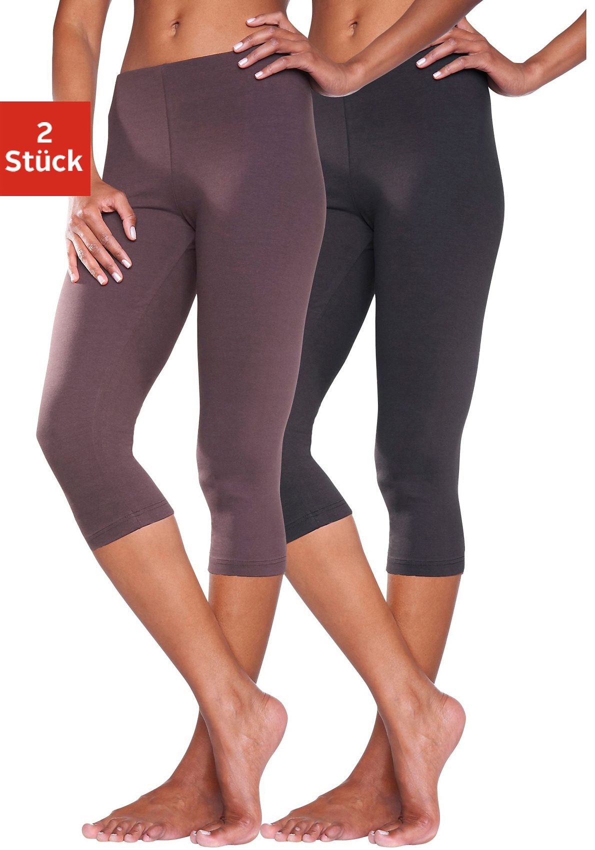 Vivance active Caprileggings, (2er-Pack), mit Gummibund, Loungewear von Vivance active