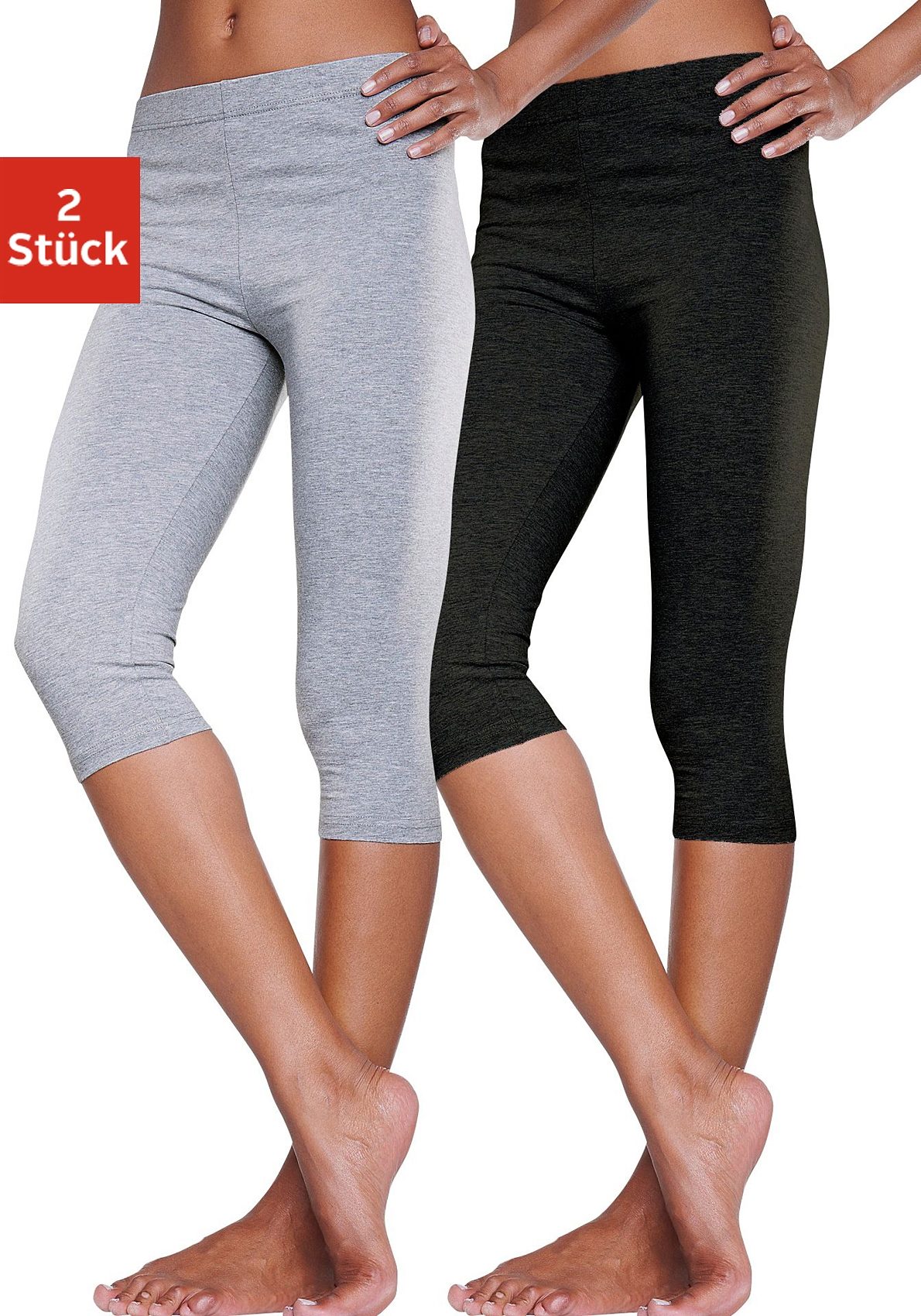 Vivance active Caprileggings, (2er-Pack), mit Gummibund, Loungewear von Vivance active