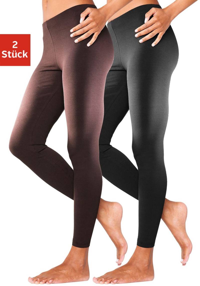 Vivance active Leggings, (2er-Pack), mit Gummibund, Loungewear von Vivance active