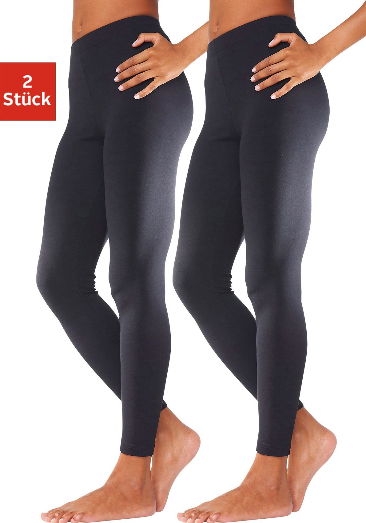 Vivance active Leggings, (2er-Pack), mit Gummibund, Loungewear von Vivance active