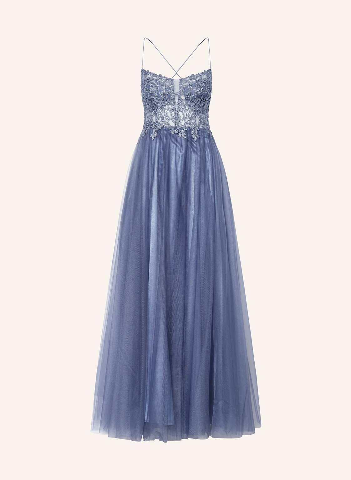 Vm Vera Mont Abendkleid Mit Schmucksteinen blau Vm Vera Mont Abendkleid Mit Schmucksteinen blau von VM Vera Mont