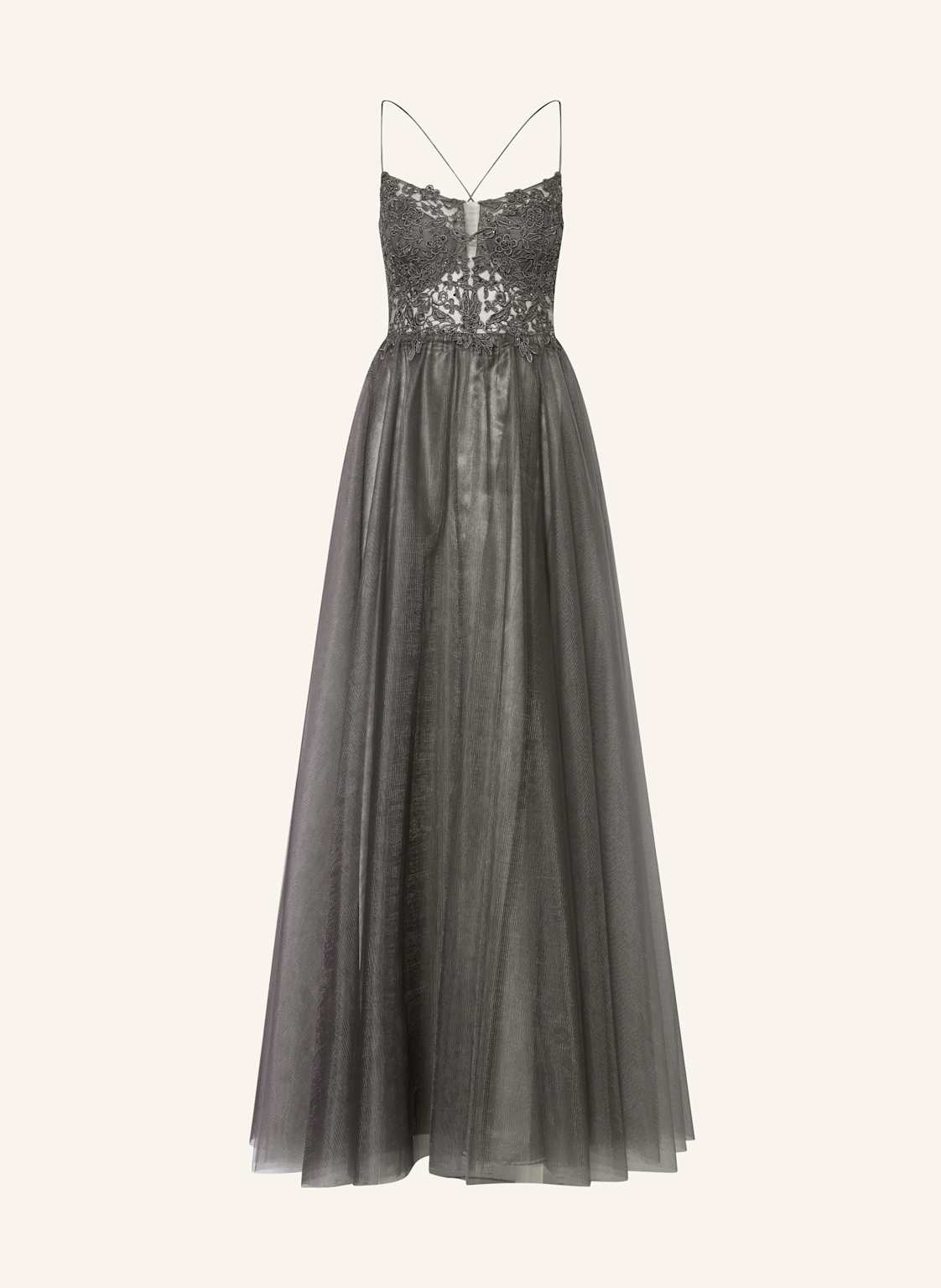 Vm Vera Mont Abendkleid Mit Schmucksteinen grau Vm Vera Mont Abendkleid Mit Schmucksteinen grau von VM Vera Mont