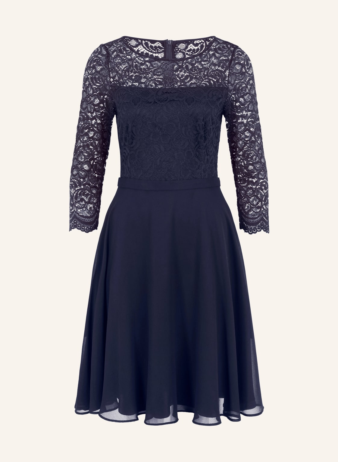 Vm Vera Mont Cocktailkleid Mit Spitze blau