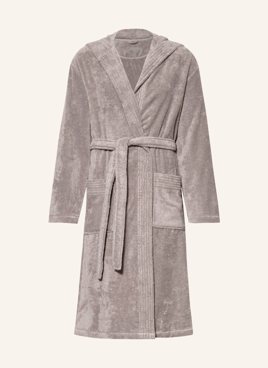 Vossen Unisex-Bademantel Vegan Life Mit Kapuze beige Vossen Unisex-Bademantel Vegan Life Mit Kapuze beige von VOSSEN