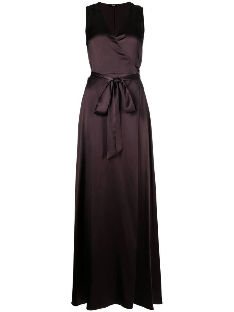 VOZ Frontward satin maxi dress - Brown von VOZ