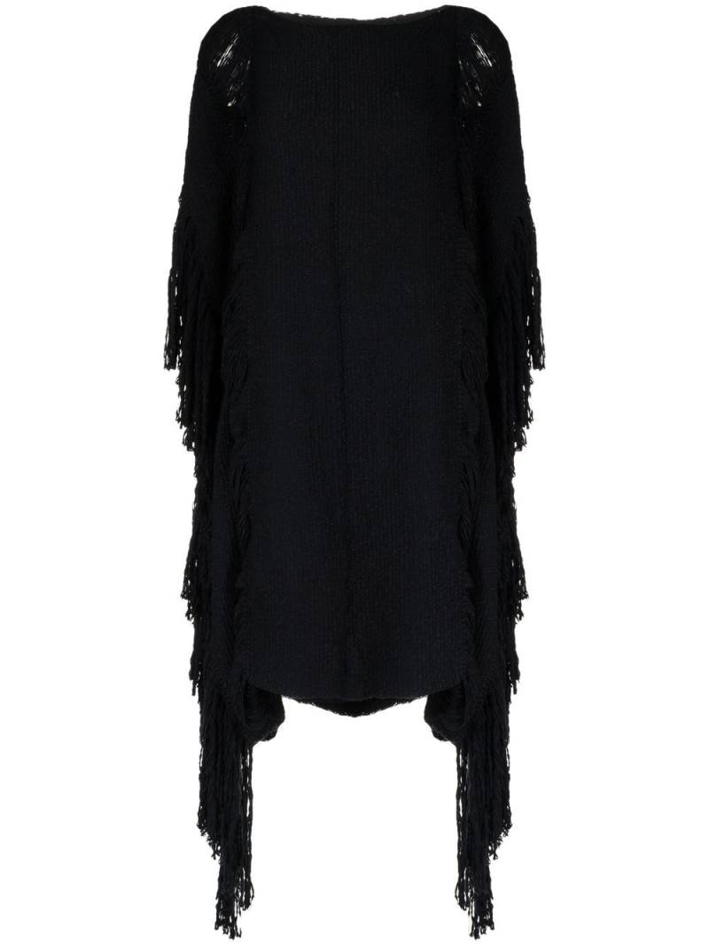 VOZ Lace Fringe Manta knitted top - Black von VOZ