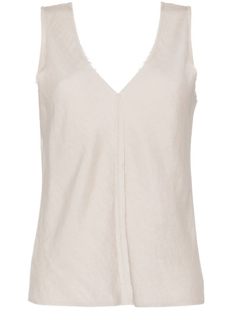 VOZ V-neck seam-detailing top - Neutrals von VOZ