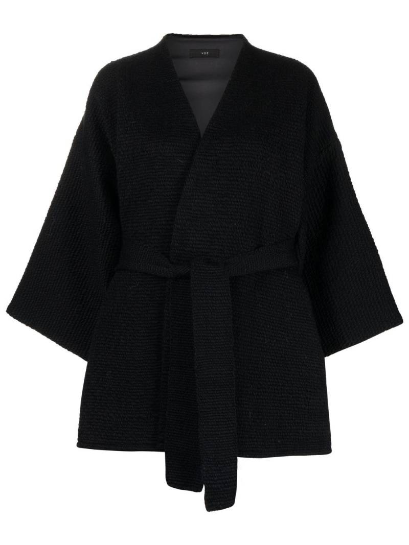 VOZ belted wide-sleeve jacket - Black von VOZ