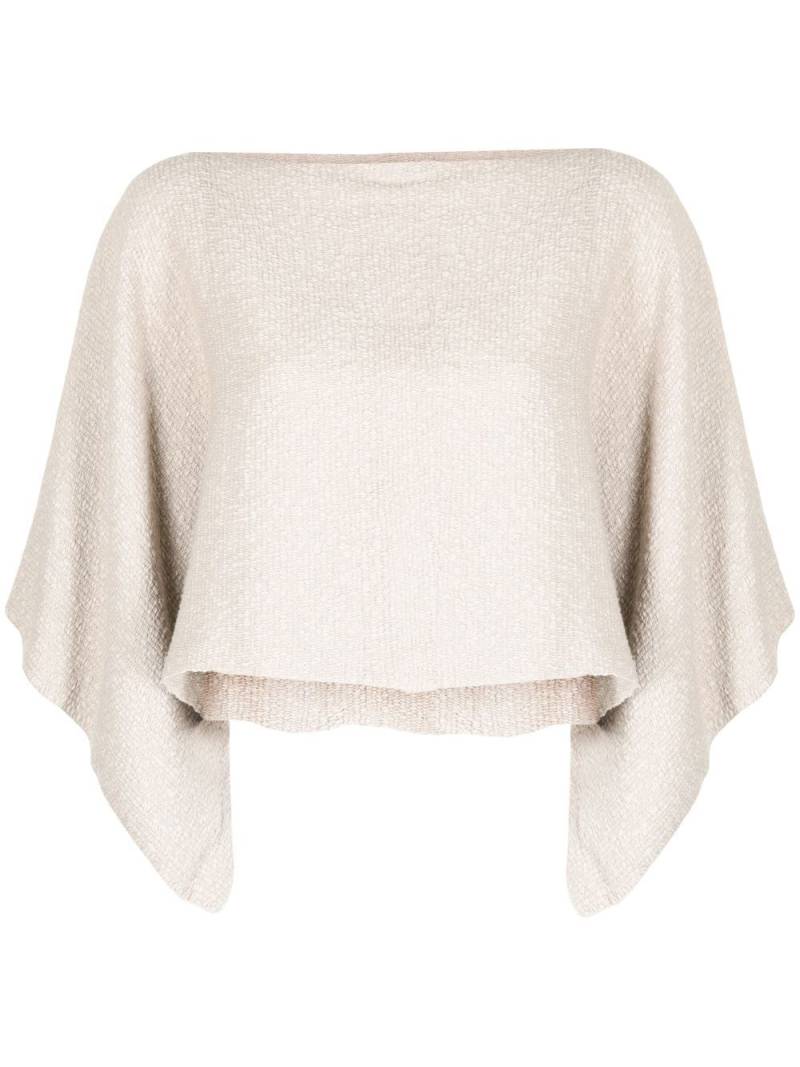 VOZ cape-style knit jumper - Neutrals von VOZ