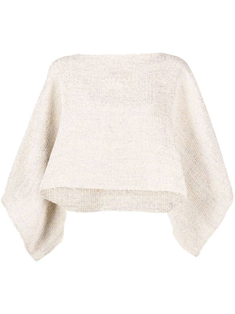 VOZ cape-style long-sleeved jumper - Neutrals von VOZ