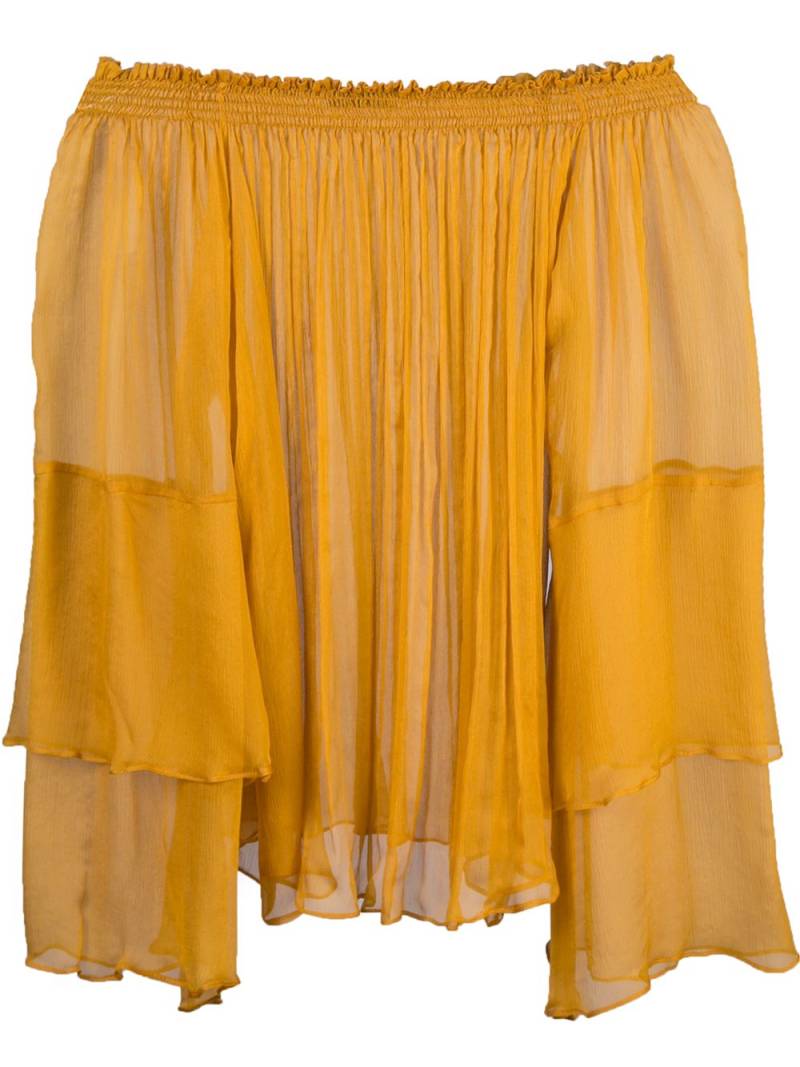 VOZ cascade blouse - Yellow von VOZ