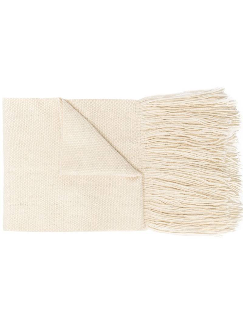 VOZ fringed scarf - White von VOZ