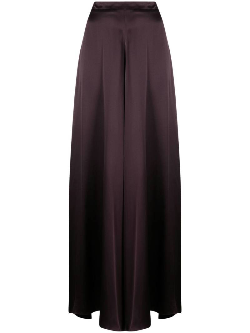 VOZ silk-satin palazzo trousers - Brown von VOZ