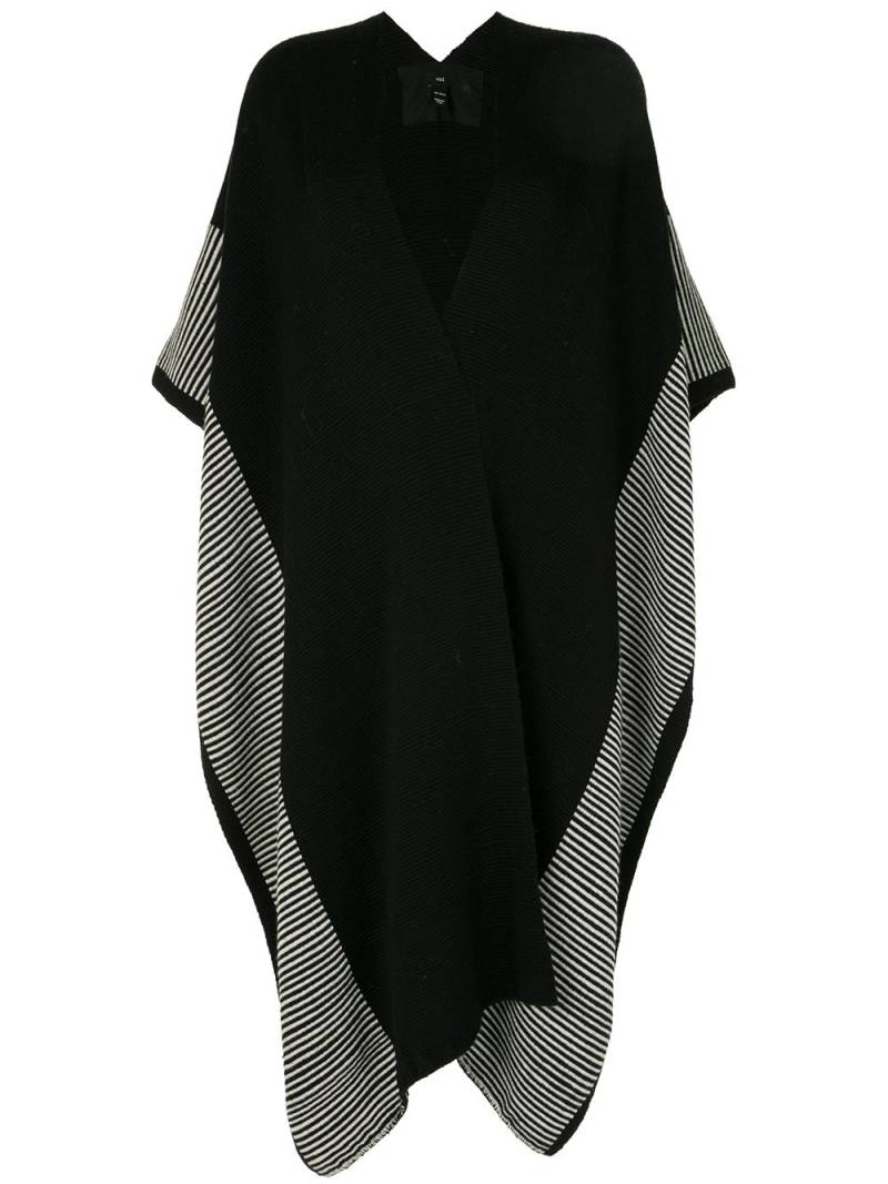 VOZ striped edge long duster - Black von VOZ