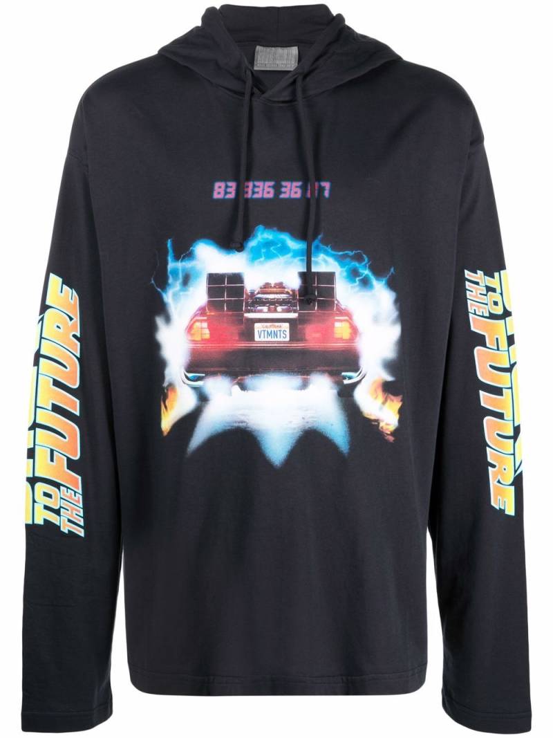 VTMNTS Back to the Future print hoodie - Blue von VTMNTS