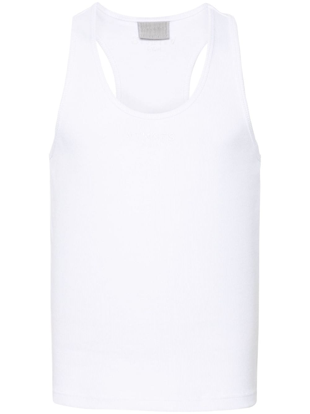 VTMNTS Paris logo-embroidered tank top - White von VTMNTS