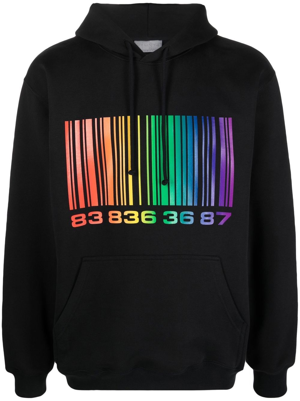 VTMNTS barcode-print pullover hoodie - Black von VTMNTS