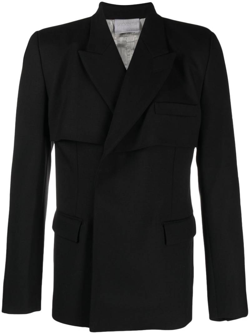 VTMNTS buttoned virgin wool-blend blazer - Black von VTMNTS