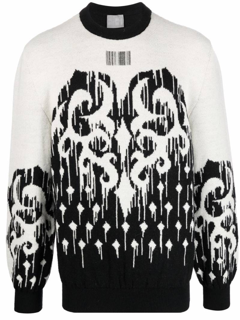 VTMNTS drip-print jumper - Black von VTMNTS