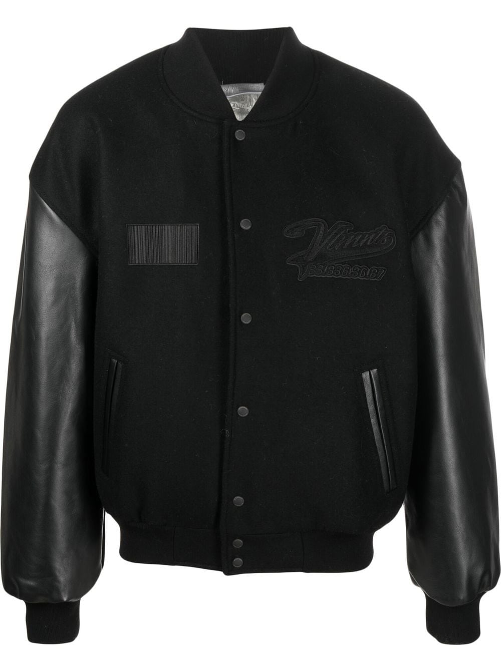 VTMNTS logo-patch long-sleeve bomber jacket - Black von VTMNTS