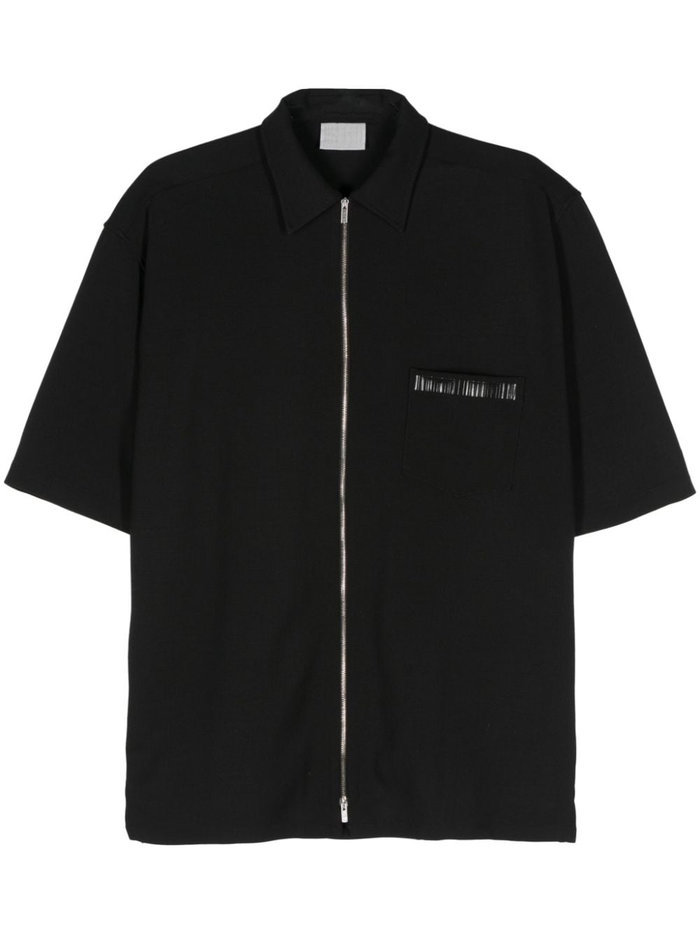 VTMNTS raised logo-detail short-sleeve shirt - Black von VTMNTS