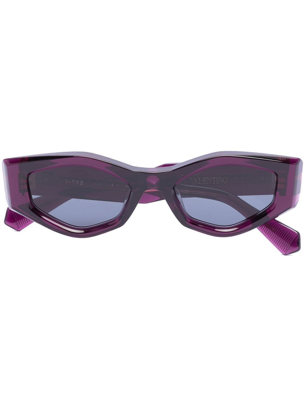 Valentino Eyewear Rockstud irregular-frame sunglasses - Purple von Valentino Eyewear