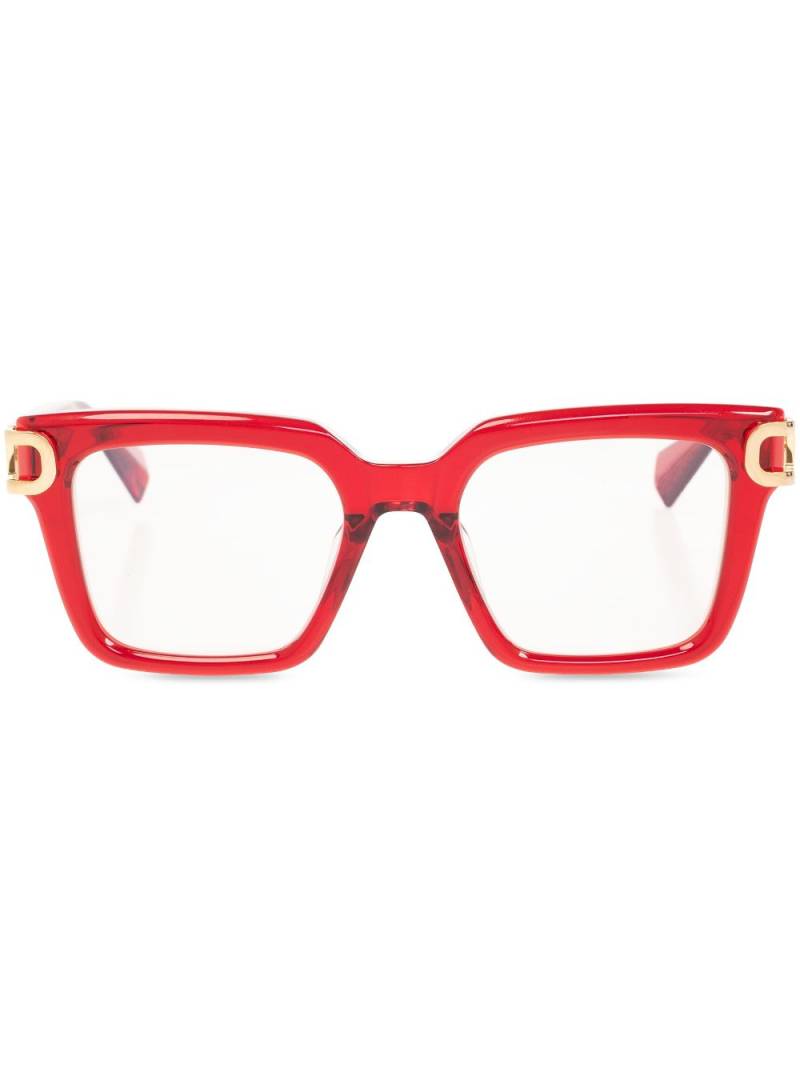 VALENTINO GARAVANI EYEWEAR VLogo Signature wayfarer-frame glasses - Red von VALENTINO GARAVANI EYEWEAR